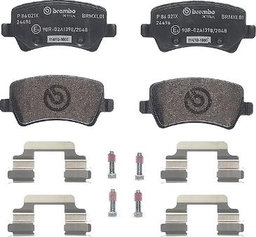 Brembo P 86 021X - Kit pastiglie freno, Freno a disco autozon.pro