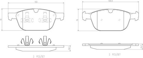 Brembo P86023N - Kit pastiglie freno, Freno a disco autozon.pro