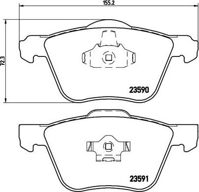 Brembo P 86 022 - Kit pastiglie freno, Freno a disco autozon.pro