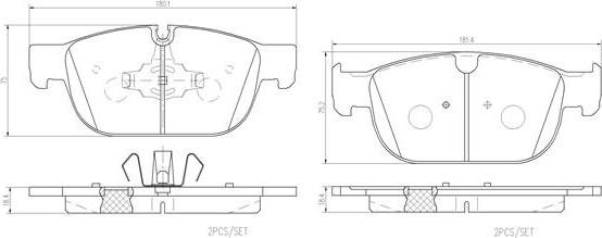 Brembo P86027N - Kit pastiglie freno, Freno a disco autozon.pro