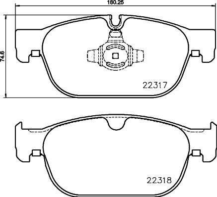 Brembo P 86 027 - Kit pastiglie freno, Freno a disco autozon.pro