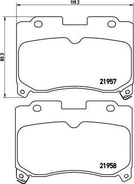 Brembo P 83 090 - Kit pastiglie freno, Freno a disco autozon.pro