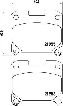 Brembo P 83 091 - Kit pastiglie freno, Freno a disco autozon.pro