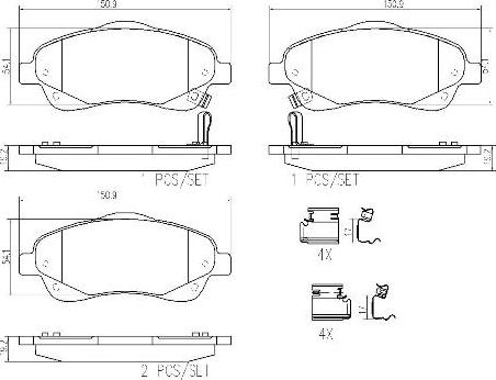 Brembo P83046N - Kit pastiglie freno, Freno a disco autozon.pro