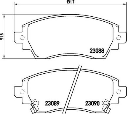 Brembo P 83 042 - Kit pastiglie freno, Freno a disco autozon.pro