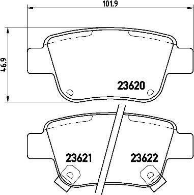 Brembo P 83 047 - Kit pastiglie freno, Freno a disco autozon.pro