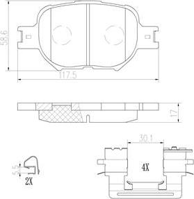 Brembo P83054N - Kit pastiglie freno, Freno a disco autozon.pro