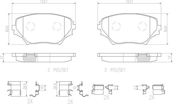 Brembo P83055N - Kit pastiglie freno, Freno a disco autozon.pro