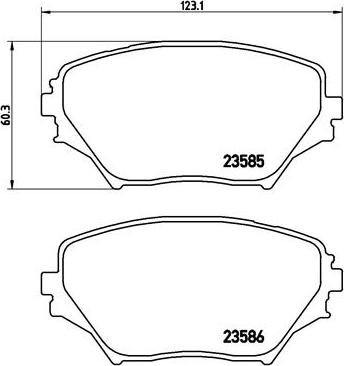 Brembo P 83 055 - Kit pastiglie freno, Freno a disco autozon.pro