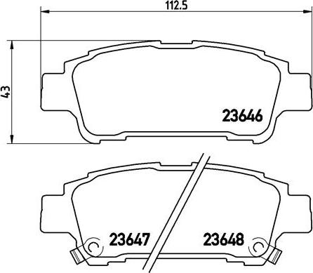 Brembo P 83 056 - Kit pastiglie freno, Freno a disco autozon.pro