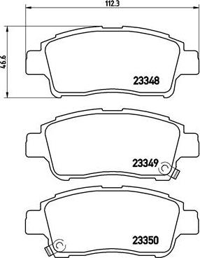 Brembo P 83 050 - Kit pastiglie freno, Freno a disco autozon.pro