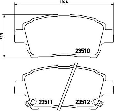 Brembo P 83 051 - Kit pastiglie freno, Freno a disco autozon.pro