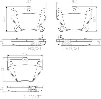 Brembo P83052N - Kit pastiglie freno, Freno a disco autozon.pro