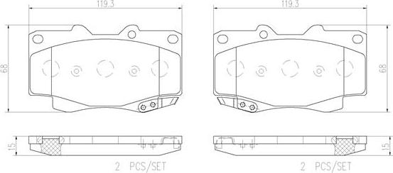 Brembo P83069N - Kit pastiglie freno, Freno a disco autozon.pro