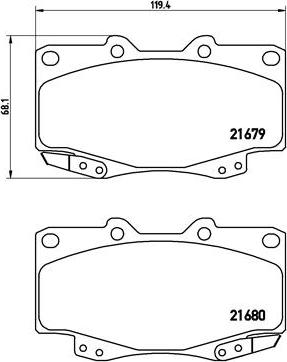 Brembo P 83 069 - Kit pastiglie freno, Freno a disco autozon.pro