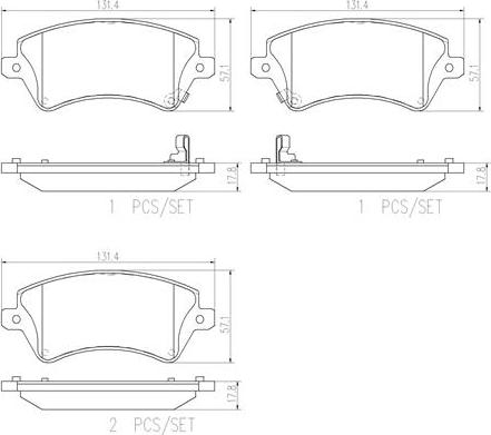 Brembo P83064N - Kit pastiglie freno, Freno a disco autozon.pro