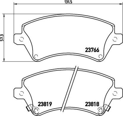 Brembo P 83 064 - Kit pastiglie freno, Freno a disco autozon.pro