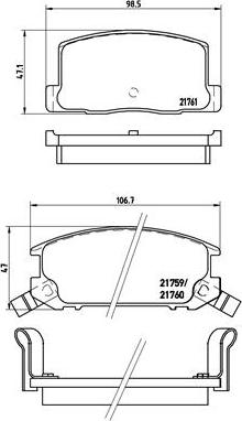 Brembo P 83 019 - Kit pastiglie freno, Freno a disco autozon.pro