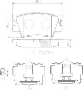 Brembo P83089N - Kit pastiglie freno, Freno a disco autozon.pro