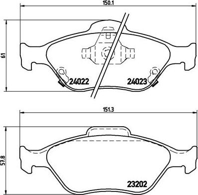 Brembo P 83 085 - Kit pastiglie freno, Freno a disco autozon.pro