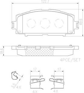 Brembo P83086N - Kit pastiglie freno, Freno a disco autozon.pro