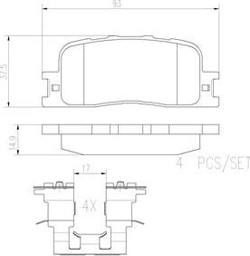 Brembo P83088N - Kit pastiglie freno, Freno a disco autozon.pro