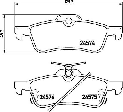 Brembo P 83 087 - Kit pastiglie freno, Freno a disco autozon.pro