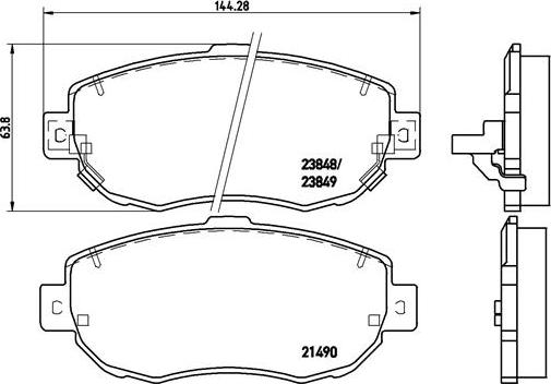 Brembo P 83 037 - Kit pastiglie freno, Freno a disco autozon.pro