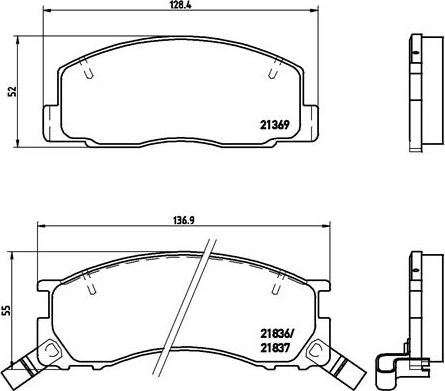 Brembo P 83 029 - Kit pastiglie freno, Freno a disco autozon.pro