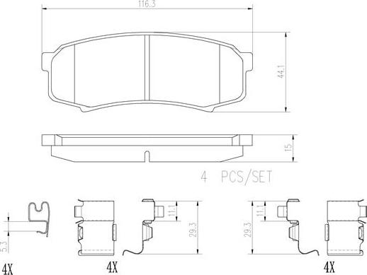 Brembo P83024N - Kit pastiglie freno, Freno a disco autozon.pro