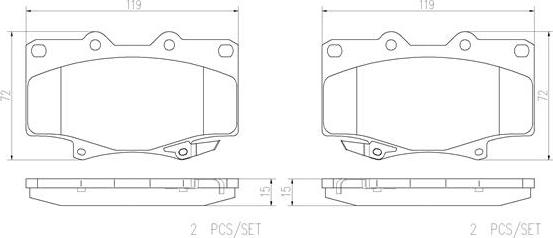 Brembo P83025N - Kit pastiglie freno, Freno a disco autozon.pro