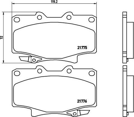 Brembo P 83 025 - Kit pastiglie freno, Freno a disco autozon.pro