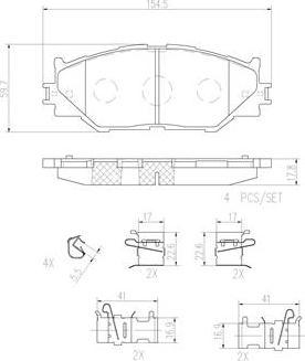 Brembo P83074N - Kit pastiglie freno, Freno a disco autozon.pro