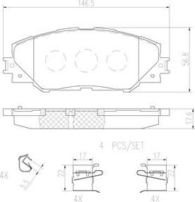 Brembo P83071N - Kit pastiglie freno, Freno a disco autozon.pro