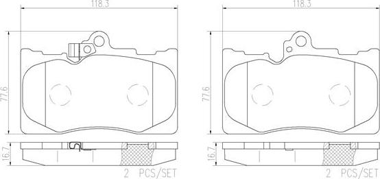 Brembo P83072N - Kit pastiglie freno, Freno a disco autozon.pro