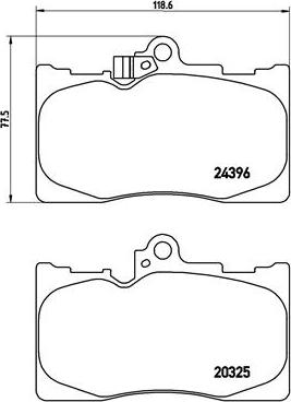 Brembo P 83 072 - Kit pastiglie freno, Freno a disco autozon.pro