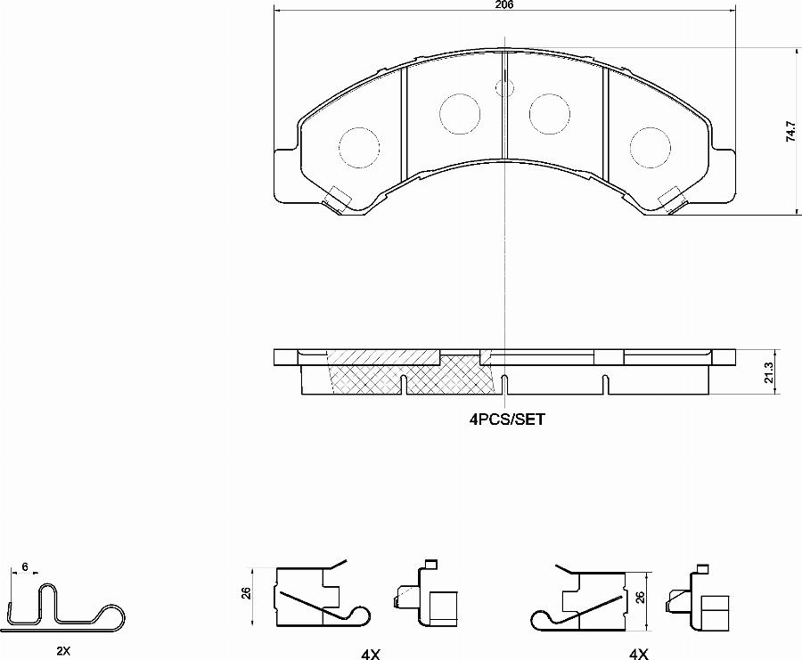 Brembo P83195N - Kit pastiglie freno, Freno a disco autozon.pro