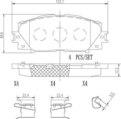 Brembo P83141N - Kit pastiglie freno, Freno a disco autozon.pro