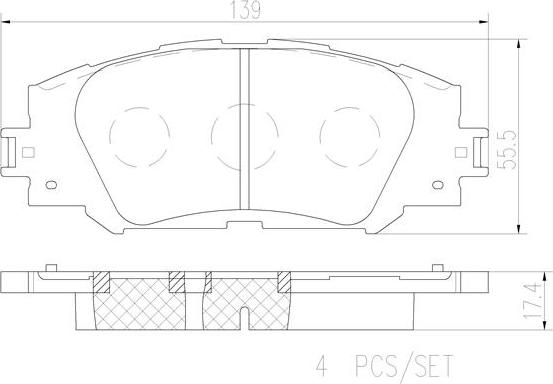 Brembo P83155N - Kit pastiglie freno, Freno a disco autozon.pro