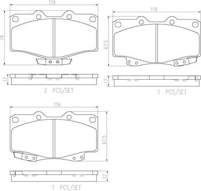 Brembo P83156N - Kit pastiglie freno, Freno a disco autozon.pro