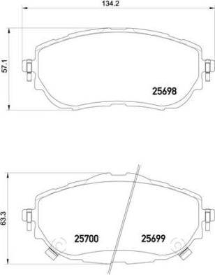 Brembo P 83 150 - Kit pastiglie freno, Freno a disco autozon.pro