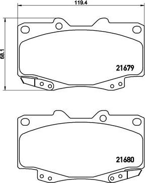 Brembo P 83 151 - Kit pastiglie freno, Freno a disco autozon.pro