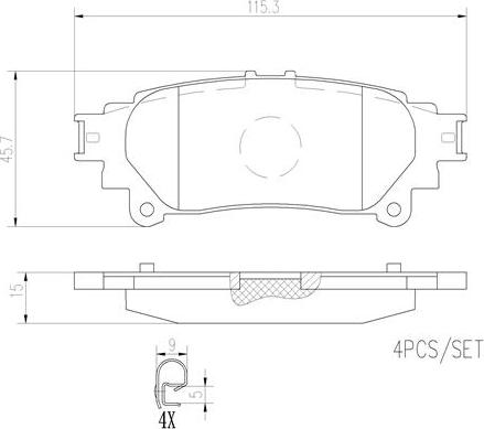 Brembo P83152N - Kit pastiglie freno, Freno a disco autozon.pro