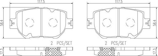 Brembo P83157N - Kit pastiglie freno, Freno a disco autozon.pro