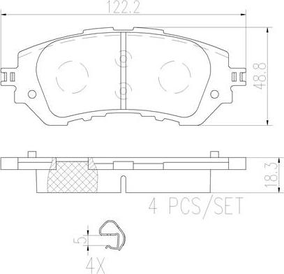 Brembo P83165N - Kit pastiglie freno, Freno a disco autozon.pro