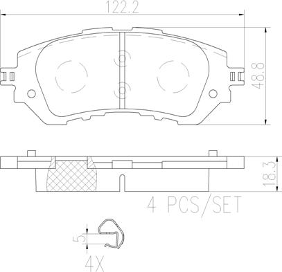 Brembo P 83 165 - Kit pastiglie freno, Freno a disco autozon.pro