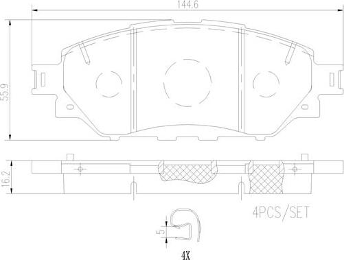 Brembo P83167N - Kit pastiglie freno, Freno a disco autozon.pro