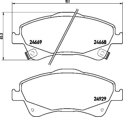 Brembo P83109N - Kit pastiglie freno, Freno a disco autozon.pro