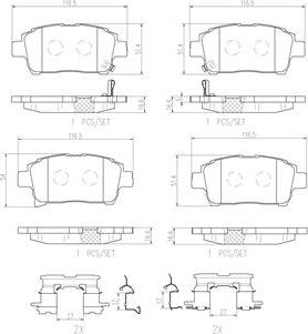 Brembo P83103N - Kit pastiglie freno, Freno a disco autozon.pro