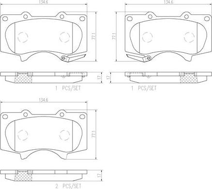 Brembo P83102N - Kit pastiglie freno, Freno a disco autozon.pro